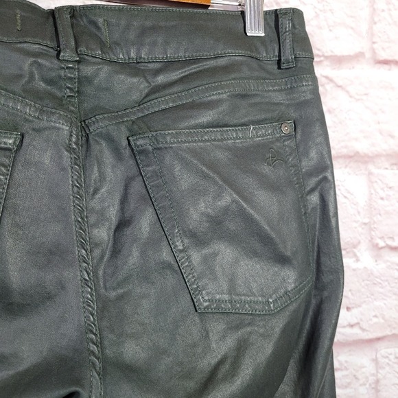 DL1961 Margaux Thicket Green High Rise Raw Hem Instasculpt Ankle Skinny Jeans - Picture 10 of 14